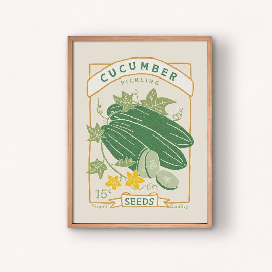 Cucumber (pekelglas) Poster voor verpakking van za