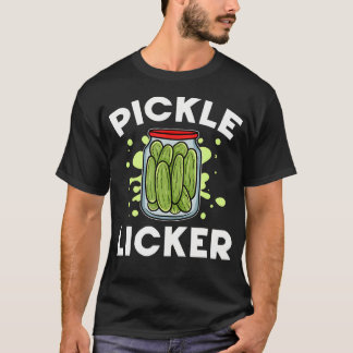 Cucumber Pickle Jar Funny Vegan Pickle Licker Vege T-shirt