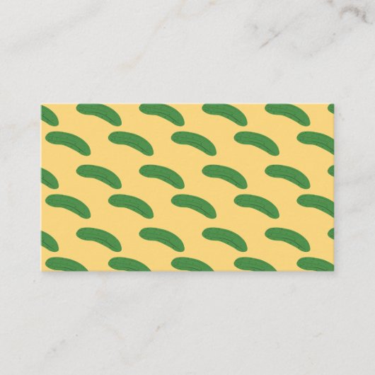 Cucumber Pickles Vegetable Lover Food Humor Visitekaartje (Voorkant)