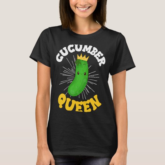 Cucumber Queen Fruit Vegetable Moederdag Garden T-shirt (Voorkant)