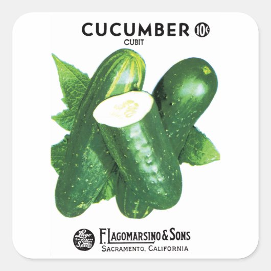 Cucumber Seed Packet Label (Voorkant)