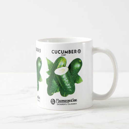 Cucumber Seed Packet Label Koffiemok (Rechts)
