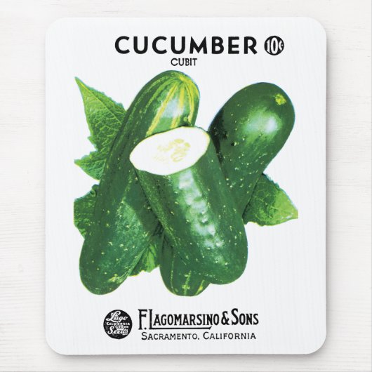 Cucumber Seed Packet Label Muismat (Voorkant)