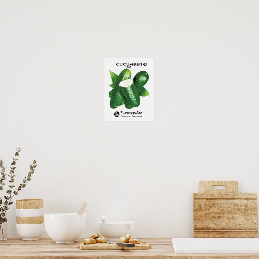 Cucumber Seed Packet Label Poster (Keuken)