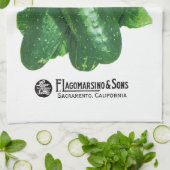 Cucumber Seed Packet Label Theedoek (Gevouwen)