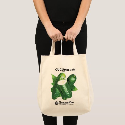 Cucumber Seed Packet Label Tote Bag (Voorkant (product))