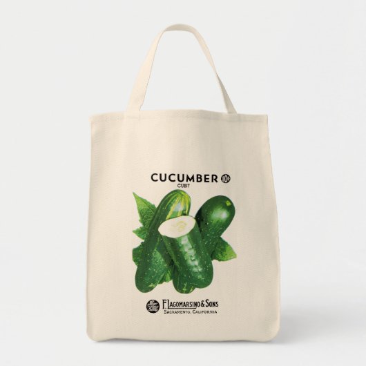 Cucumber Seed Packet Label Tote Bag (Voorkant)