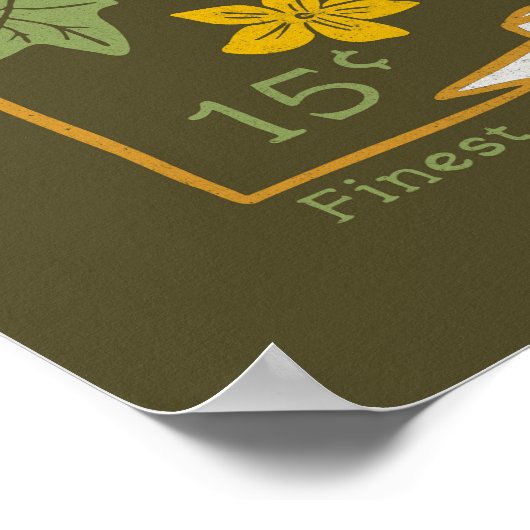 Cucumber Seed Packet (Robuust groen) Poster (Hoek)