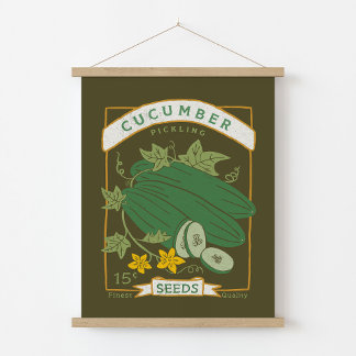 Cucumber Seed Packet (Robuust groen) Poster
