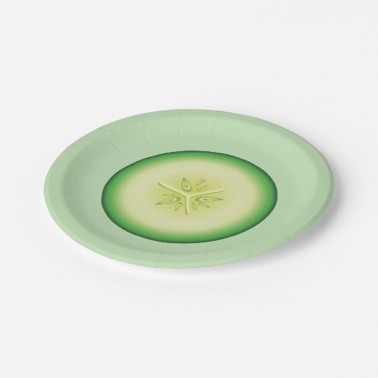 Cucumber Slice Papieren Bordje (Gekanteld)