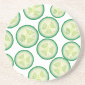 Cucumber Slice Zandsteen Onderzetter (Voorkant)