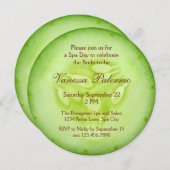 Cucumber Spa Bridal Shower Uitnodiging (Voorkant / Achterkant)