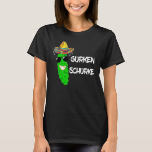 Cucumber Villain Cucumer Vegetable Sombrero Costum T-shirt