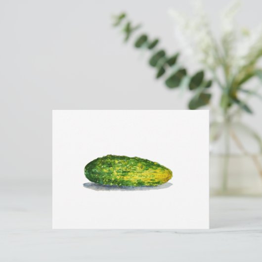 Cucumber-waterverf Briefkaart (Staand voorkant)