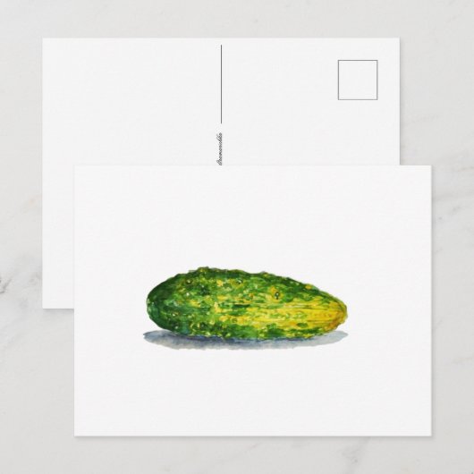 Cucumber-waterverf Briefkaart (Voorkant / Achterkant)