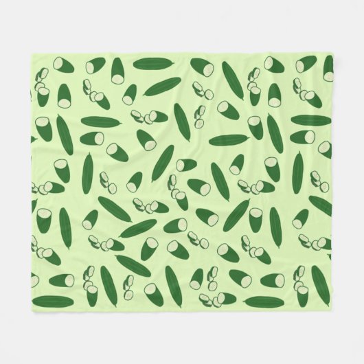 Cucumberpatroon Fleece Deken (Voorkant (Horizontaal))