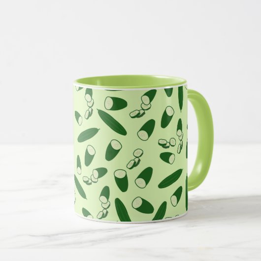 Cucumberpatroon Mok (Voorkant rechts)