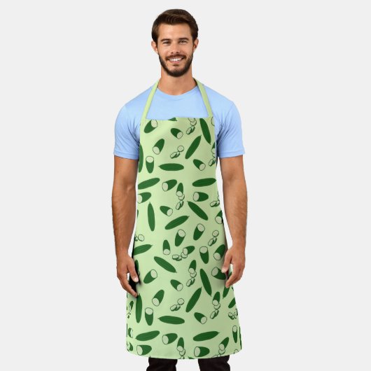 Cucumberpatroon Schort (Gedragen)