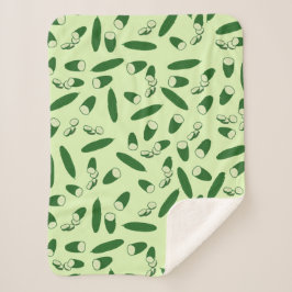 Cucumberpatroon Sherpa Deken