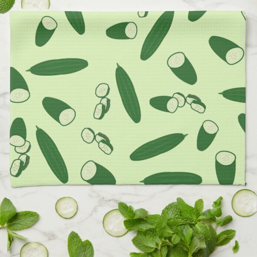 Cucumberpatroon Theedoek (Gevouwen)