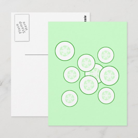 Cucumberplakken. Briefkaart (Voorkant / Achterkant)