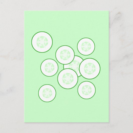 Cucumberplakken. Briefkaart (Voorkant)