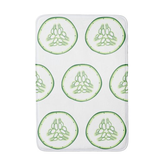Cucumberplakken patroon badmat (Voorkant Verticaal)