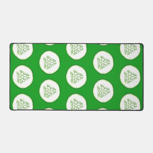 Cucumberplakken patroon bureaumat (Voorkant)