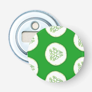Cucumberplakken patroon button flesopener