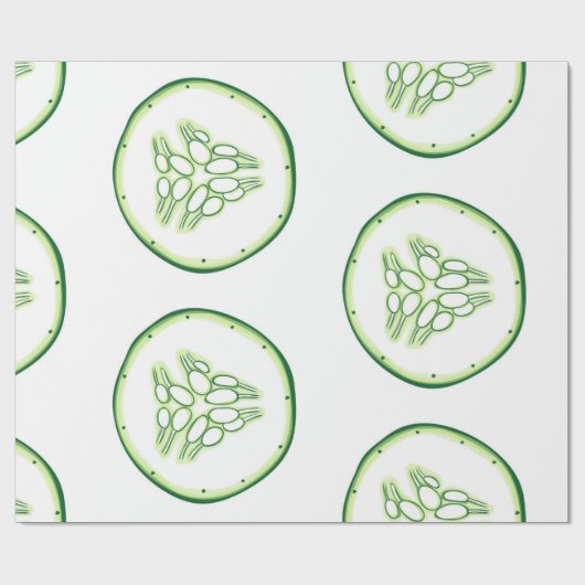 Cucumberplakken patroon cadeaupapier (Vlak)