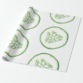 Cucumberplakken patroon cadeaupapier (Uitgerold)