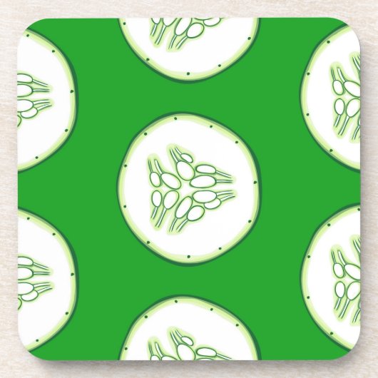 Cucumberplakken patroon drankjes onderzetter (Voorkant)