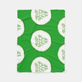 Cucumberplakken patroon fleece deken (Voorkant)