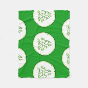 Cucumberplakken patroon fleece deken