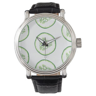 Cucumberplakken patroon horloge