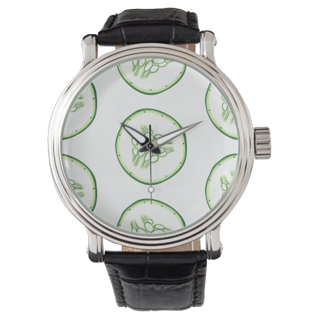 Cucumberplakken patroon horloge (Voorkant)