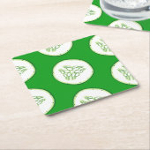 Cucumberplakken patroon kartonnen onderzetters (Schuin)