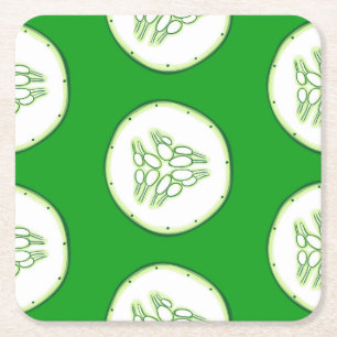 Cucumberplakken patroon kartonnen onderzetters