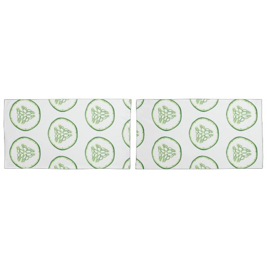 Cucumberplakken patroon kussensloop (Voorkant-Set)
