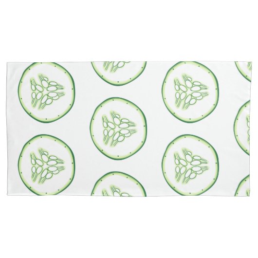 Cucumberplakken patroon kussensloop (Voorkant-Links)