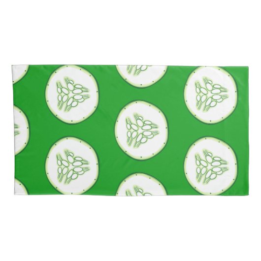 Cucumberplakken patroon kussensloop (Achterkant-Rechts)