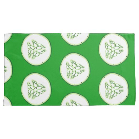 Cucumberplakken patroon kussensloop (Voorkant-Rechts)