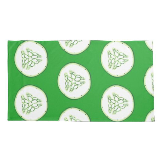 Cucumberplakken patroon kussensloop (Achterkant-Links)