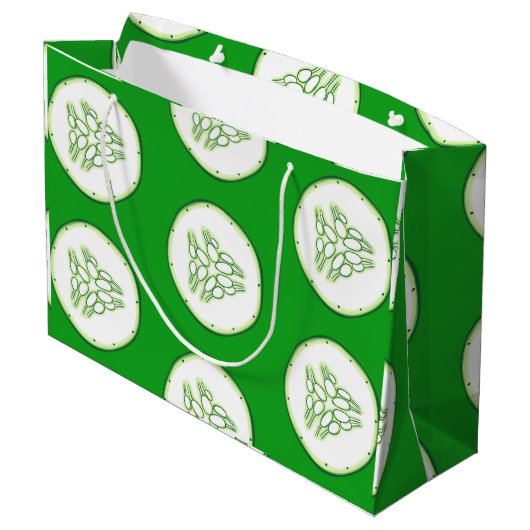 Cucumberplakken patroon large cadeautasje (Achterkant Gekanteld)