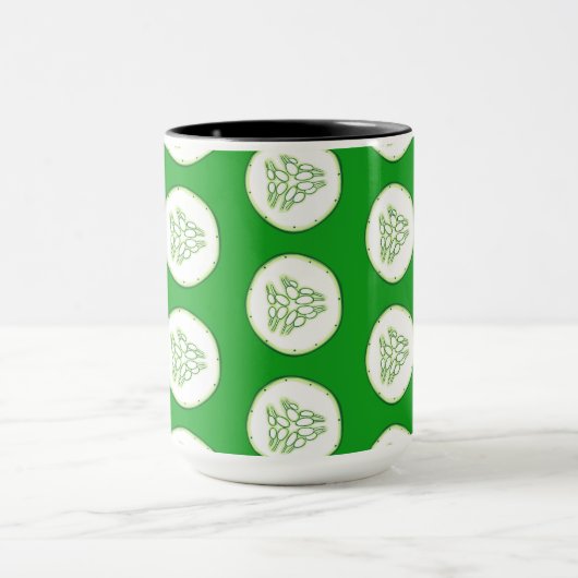 Cucumberplakken patroon mok (Midden)