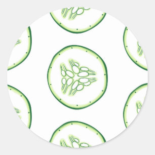 Cucumberplakken patroon ronde sticker
