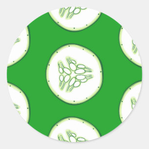 Cucumberplakken patroon ronde sticker