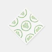 Cucumberplakken patroon servet (Hoek)