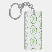 Cucumberplakken patroon sleutelhanger (Voorkant Links)