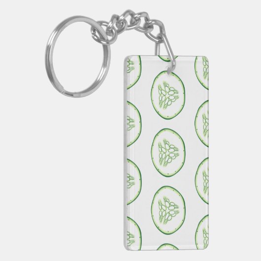 Cucumberplakken patroon sleutelhanger (Voorkant Links)